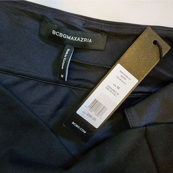 BCBGMaxAzria One Shoulder Black Cropped Top Medium - Picture 5 of 6